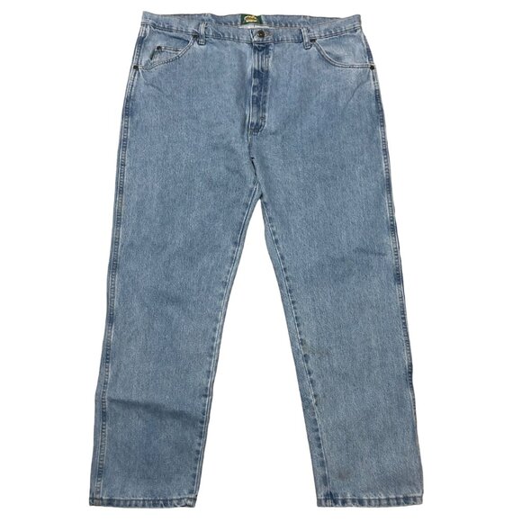 Cabelas Jeans Mens Size 42x30 LightWash Straight Leg Denim Pants Casual Workwear - Picture 2 of 8